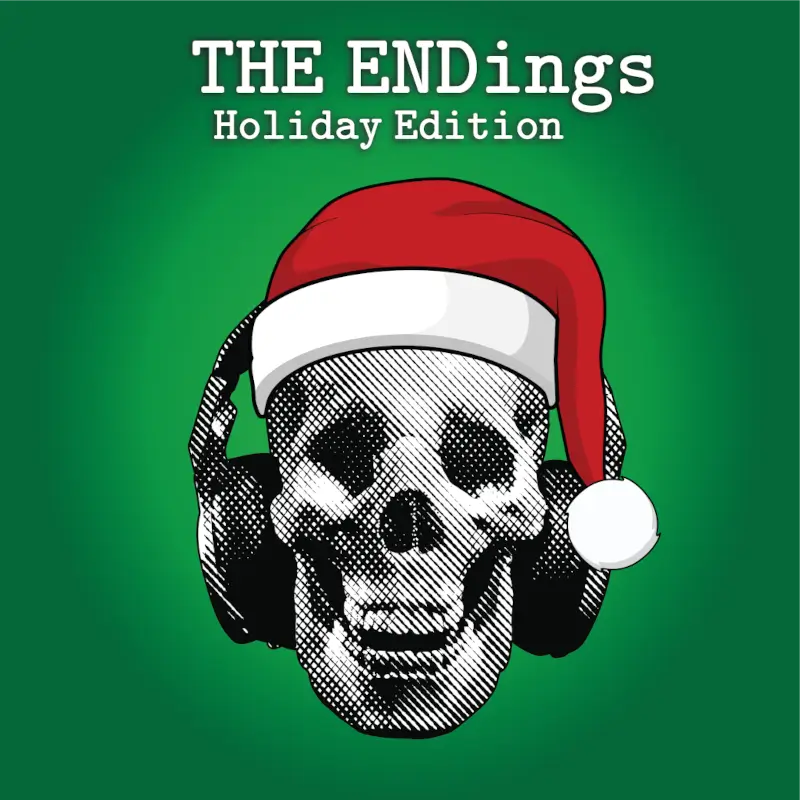 The ENDings show image: a grinning skull wearing headphoness